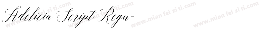 Adelicia Script Regu字体转换